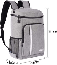 Charger l'image dans la galerie, Backpack Cooler Leakproof Insulated Waterproof Backpack Cooler Bag, Lightweight Soft Beach Cooler Backpack for Men Women to Work Lunch Picnics Camping Hiking, 30 Cans