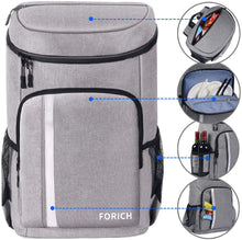 Charger l&#39;image dans la galerie, Backpack Cooler Leakproof Insulated Waterproof Backpack Cooler Bag, Lightweight Soft Beach Cooler Backpack for Men Women to Work Lunch Picnics Camping Hiking, 30 Cans
